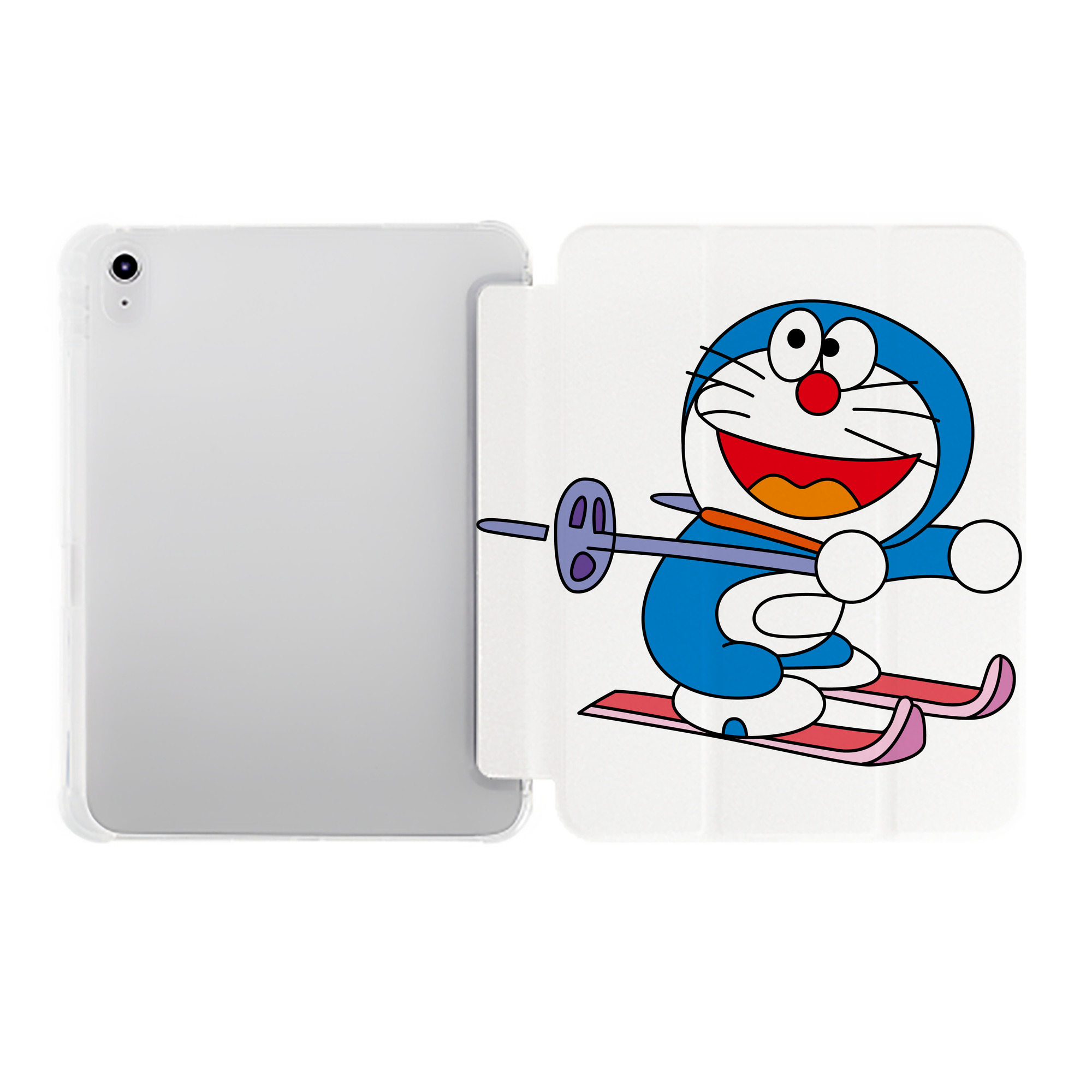（画像用） ドラえもん Doraemon IPad ケース ペン収納付き 三つ折りスタンド PUレザー×シリコン 対応機種9.5/10.5/10.9インチ